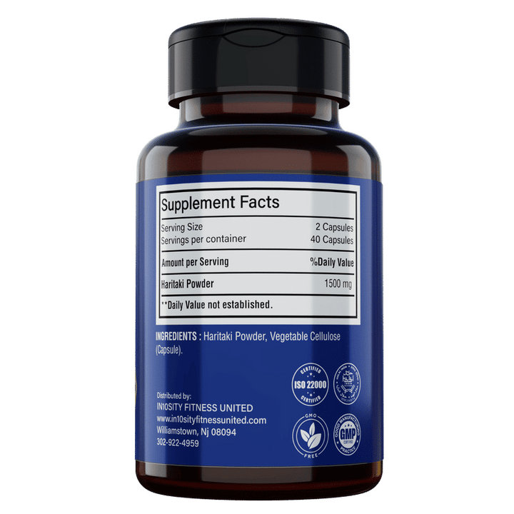 Haritaki x 3 (80 Capsules / 40 Servings) - In10sityFitnessUnited